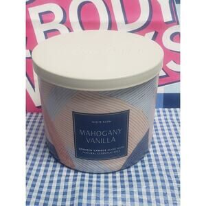 BBW Mahogany Vanilla Large 3 Wick Candle Home Fragrance Decor